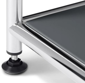 Kovový konferenčný stolík »CN3«, otvorený, sivý