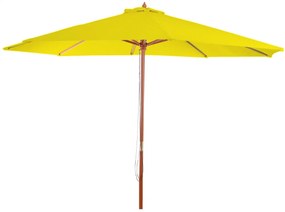 Slnečník Florida Ø 3,5m - polyester/drevo - žltá