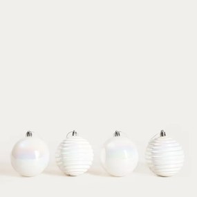 Závesná vianočná dekoráciá GEMMA biela 754968 (4 ks)