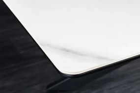 Rozkladací jedálenský stôl Alpine 43844 160/200x90cm Ceramik White marble  - Komfort-nábytok