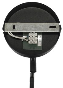 Nástenná lampa čierna s čiernym tienidlom a nastaviteľným ramenom - Ladas Deluxe