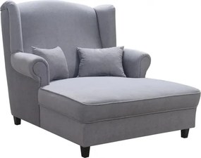 Kreslo AS XXL, sivá / wenge (donna an4092)