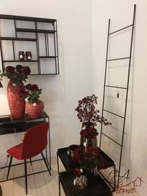 Čierny kovový vešiak na textil rebrík - 50 * 220 cm