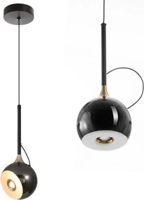 Toolight Toolight, LED závesné svietidlo 7W, 490lm, G087-1CP, čierny chróm, OSW-09704