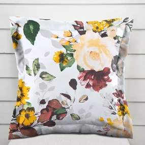 Biante Bavlnená obliečka na vankúš s lemom Sandra SA-217 Veľké žlté kvety 50 x 60 cm