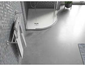 Mexen Bert, SMC štvrťkruhová sprchová vanička 80 x 80 cm, biela, 4KR108080