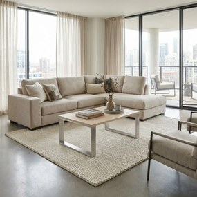 Konferenčný stôl STIFF, 100x68 cm, dub prírodný