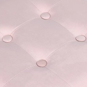 Skladacia taburetka L zamatová, ružová