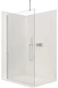 CERANO - Sprchová zástena Walk-in Onyx Top L/P - guľatá vzpera - chróm, transparentné sklo - 90x200 cm, CER-CER-8050BD1708