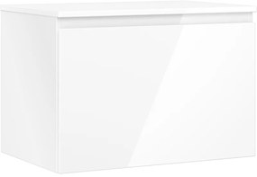 Mexen Orio, kúpeľňová skrinka 70 cm s hornou časťou, 1 zásuvka, biela lesklá, 91A10-07047-1-BFC00