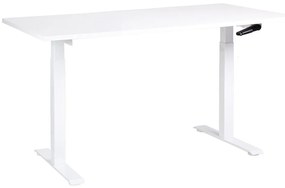 Manuálne nastaviteľný písací stôl 160 x 72 cm biely DESTINES Beliani