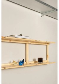Nástenná knižnica z borovicového dreva v prírodnej farbe 192x47,5 cm Groove – Karup Design