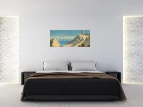 Obraz - Georg Emil Libert, View of Sommerspiret, the Cliffs of Møn, reprodukcia (120x50 cm)