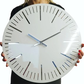 Dekorstudio Moderné nástenné hodiny TRIM biele - 50cm