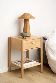 Nočný stolík v dekore duba v svetloprírodnej farbe Monfort – Actona