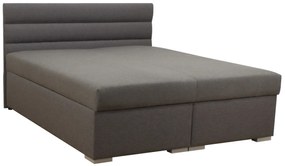 Čalúnená posteľ s úložným priestorom Tango 160 Typ farebného prevedenia: Savana krém 01, Typ čela: C - LED osvětlení