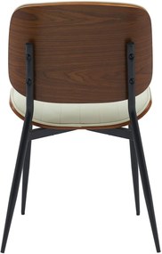 Konferenčná stolička Tiffin koženka - Orech / Krémová