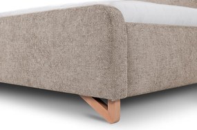 Posteľ Flamingo 180x200 cm, béžová cappuccino štruktúrovaná tkanina