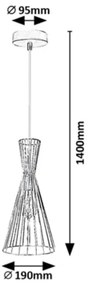 Rabalux 72005 - Luster na tyči LEANDROS 1xE27/60W/230V