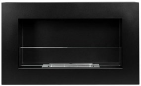 Závesný biokrb na stenu EOS BOX ČIERNY MAT SO SKLOM 65x40x12