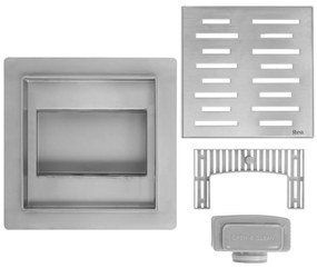 Rea Line, nerezový odtokový žľab 150x150 mm, oceľová, REA-G6205