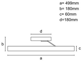 LED Stmievateľný prisadený luster LED/86W/230V 3000-6500K čierna + diaľkové ovládanie