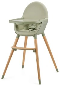 KINDERKRAFT - Detská jedálenská stolička 2v1 FINI2 buk/zelená