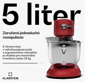 Klarstein Chiara kuchynský robot, 1600 W, 12 nastavení, misa z nehrdzavejúcej ocele, LCD displej, vrátane príslušenstva