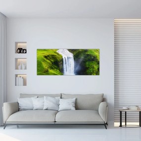 Obraz - Vodopád Skogafoss (120x50 cm)