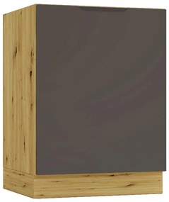 Kuchynská skrinka Cosmo Isabel D60pc P/L Mocca Grey/Dub Artisan