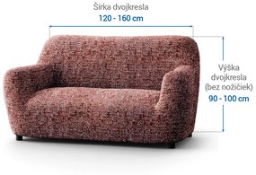 Bielastické poťahy GLORIA vínová dvojkreslo (š. 120 - 160 cm)
