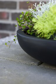 Okrasná miska PLANA, sklolaminát, 43x11 cm, antracit