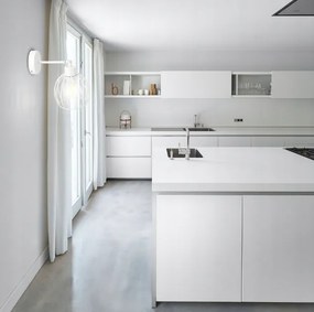 BERGE LED nástenné svietidlo - 1xE27 - DRUCIAN WHITE sféra