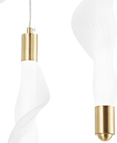 Toolight Toolight, LED stropné svietidlo 27W, 4000K, G009-3CPR, biela-zlatá lesklá, OSW-06316