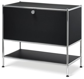 Odkladacia skrinka »CN3« s 1 výklopnými dvierkami, čierna