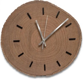 Nástenné hodiny z kmeňu stromu s originálnou kôrou  | KOTO: Amber - 3072 26-29 cm 4815-115591 KOR008-29-AMBER