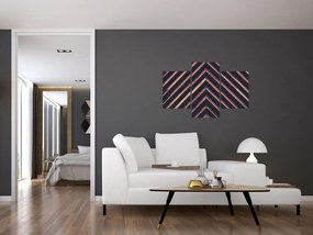 Obraz dreveného motívu na čiernom pozadí (90x60 cm)