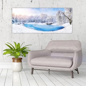 Obraz - Ľadové jazero (120x50 cm)