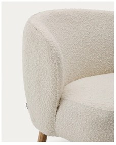 Krémové kreslo z textílie buklé Ulit – Kave Home