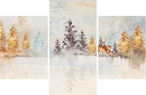 Obraz - Akvarelový les (90x60 cm)
