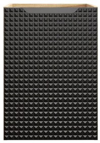 Závesná skrinka pod umývadlo Luxor Black s doskou 70 cm čierna/dub olejovaný