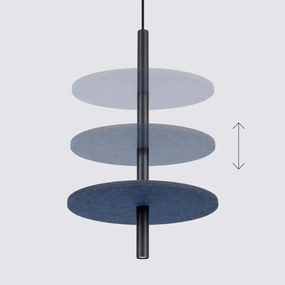 Závesné svietidlo Feltro 1, 1x čierne kovové tienidlo, bl