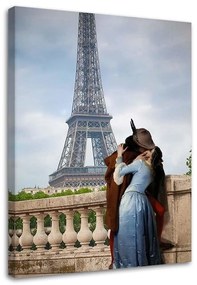 Gario Obraz na plátne Bozk pri Eiffelovej veži - Norrobey Rozmery: 40 x 60 cm