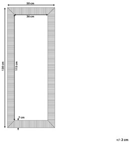 Nástenné zrkadlo 50 x 130 cm zlaté DRAVEIL Beliani