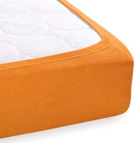 Froté napínacie prestieradlo FR-006 Oranžové 100 x 200 - výška 20 cm