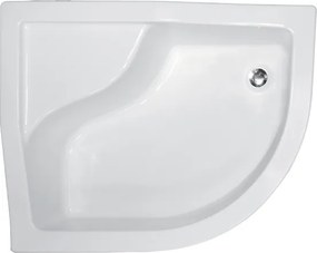 Besco Asymetrická sprchová akrylátová vanička MAXI AS 100x80 (120x85) BESCO-Rozmery: 100x80, BESCO-Orientácia: Pravá