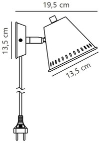 Nordlux - Nástenné bodové svietidlo PINE 1xGU10/15W/230V
