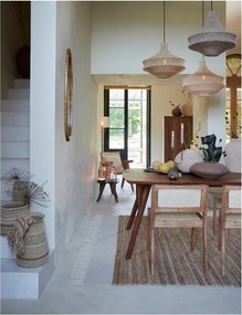 Hnedý jedálenský stôl s doskou z akácie 100x200 cm Quenza – Light &amp; Living