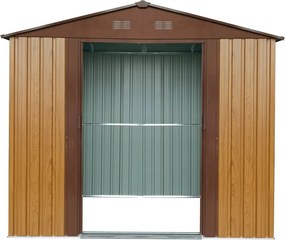 Záhradný domček BestBerg ZDB-4D / 4,1 m² / 236 x 174 x 206 cm / dekor červené drevo / hnedá
