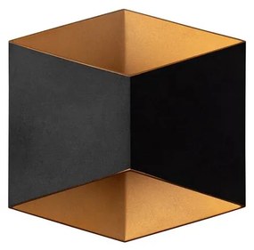 Vonkajšie nástenné svietidlo Nowodvorski TRIANGLES LED BLACK-GOLD 8141